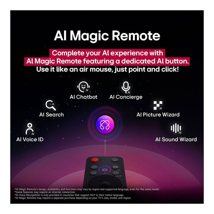 LG 65" 165.1 cm (65UA74006LB) Smart TV UHD 4K LED WebOS 25, WiFi, Bluetooth, HDR10, Negro