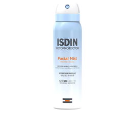 Isdin Fotoprotector Bruma Facial SPF50 100 ml, Protección UVB/UVA y Luz Azul, Resistente al Agua, Wet Skin, 100 ml