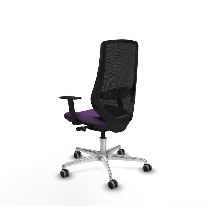 PIQUERAS Y CRESPO Silla de oficina Mardos con mecanismo Sincro/Traslack, Morado y Negro