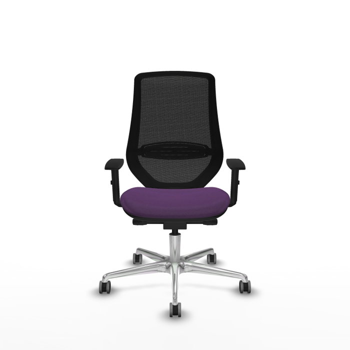 PIQUERAS Y CRESPO Silla de oficina Mardos con mecanismo Sincro/Traslack, Morado y Negro