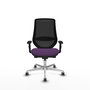PIQUERAS Y CRESPO Silla de oficina Mardos con mecanismo Sincro/Traslack, Morado y Negro