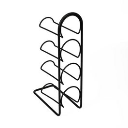 Hanah Home Soporte para Botellas de Vino Metal Negro Elegante 21x12x43.5 cm