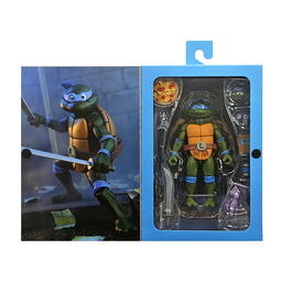 Neca Teenage Mutant Ninja Turtles Ultimate Leonardo VHS Scale Action Fig. Figura 18 cm Cartoon Coleccionista