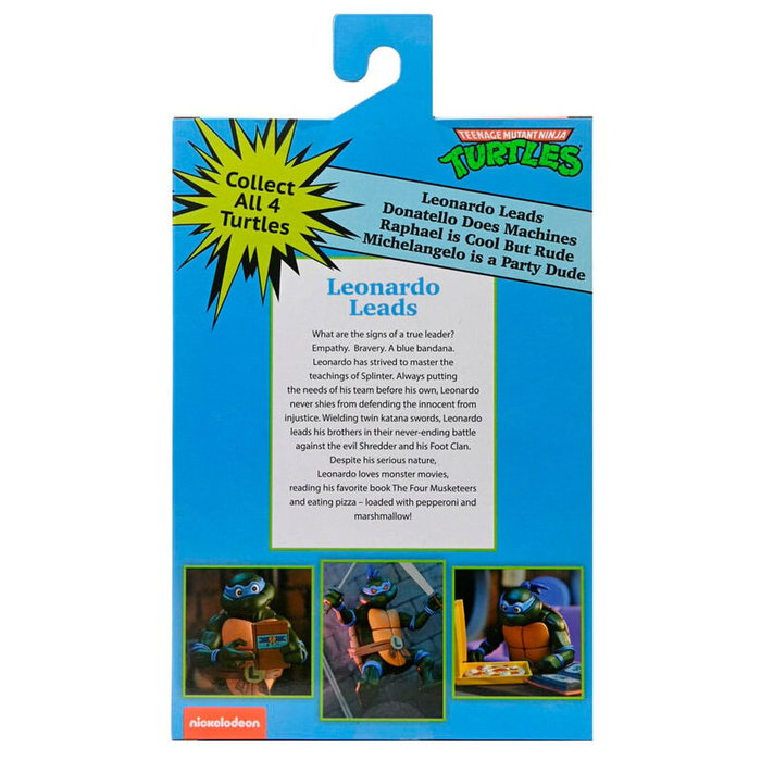 NECA Ultimate Leonardo VHS Scale Action Figure 18 cm Teenage Mutant Ninja Turtles Cartoon Edition