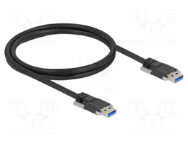 DeLOCK 81254 Cable USB 3.2 Gen 1 Tipo A a Tipo A de 1 m Negro con tornillos M3