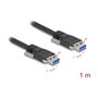 DeLOCK Cable USB Tipo-A a Tipo-A 5 Gbps con tornillos M3, 1 m, Negro