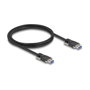 DeLOCK Cable USB Tipo-A a Tipo-A 5 Gbps con tornillos M3, 1 m, Negro