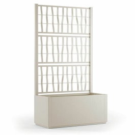 Stefanplast Jardinera Ethica rectangular 80 cm con enrejado de tiza