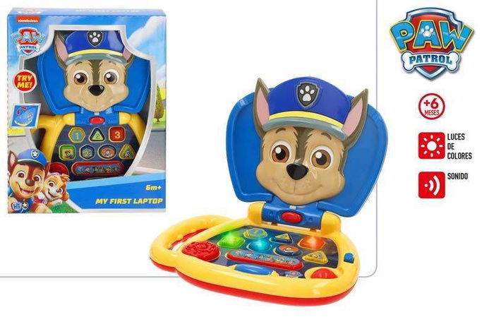 Color Baby Mi Primer Ordenador Paw Patrol Chase con Luces y Sonidos Juguete Educativo para Bebés