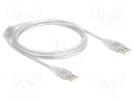 DeLOCK 83888 Cable USB 2.0 Tipo-A a Tipo-A de 1,5 m transparente