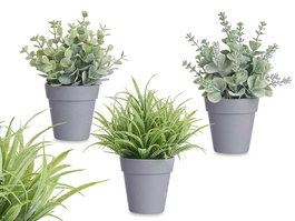 Ibergarden Maceta Planta Verde 15x22x15 cm Surtido Plástico Metal Tela Color Verde (Set de 24)