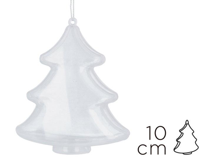 Innspiro Pack de 12 árboles de plástico transparente de 10 cm Innspiro Pack de 12 árboles de plástico transparente de 10 cm