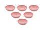 Hermia ST489006F550A000000MAYD100 Juego de 6 Salseras de Cerámica Rosa 13x13x3.3 cm Apto Microondas Congelador Lavavajillas