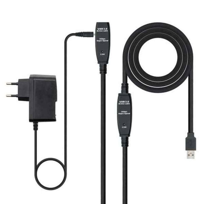 Nanocable Cable USB 3.0 prolongador con amplificador 15m Negro Nanocable Cable USB 3.0 prolongador con amplificador 15m Negro