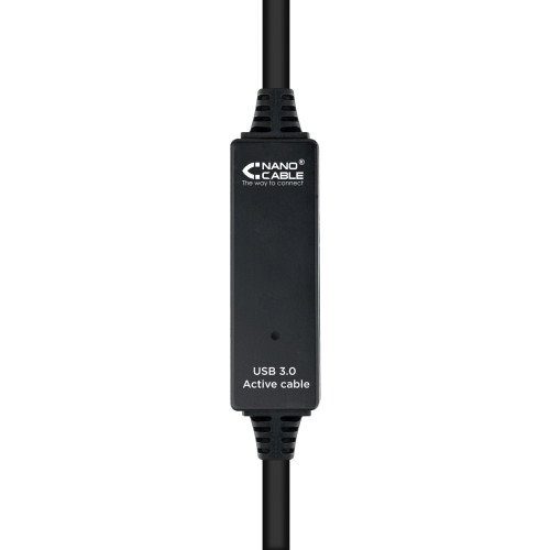 Nanocable Cable USB 3.0 prolongador con amplificador 15m Negro Nanocable Cable USB 3.0 prolongador con amplificador 15m Negro