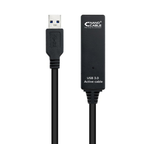Nanocable Cable USB 3.0 prolongador con amplificador 15m Negro Nanocable Cable USB 3.0 prolongador con amplificador 15m Negro