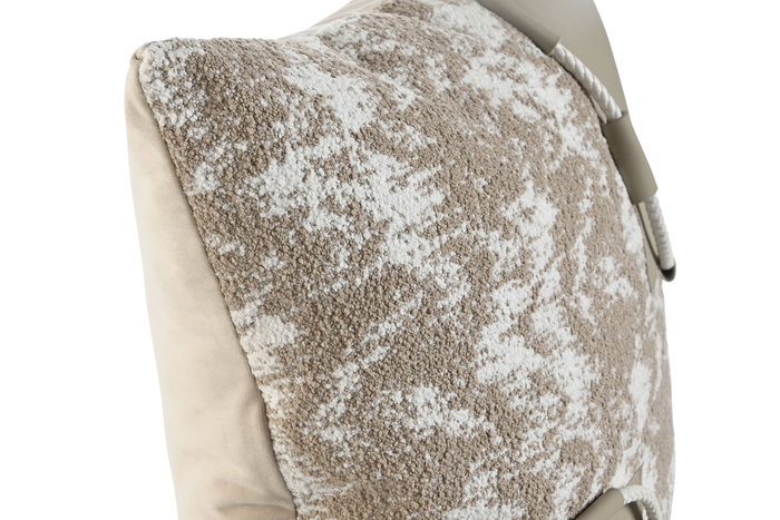 DKD Home Decor Cojin Beige 45 x 45 x 10 cm Tejido Poliester Jacquard Pu DKD Home Decor Cojin Beige 45 x 45 x 10 cm Tejido Poliester Jacquard Pu
