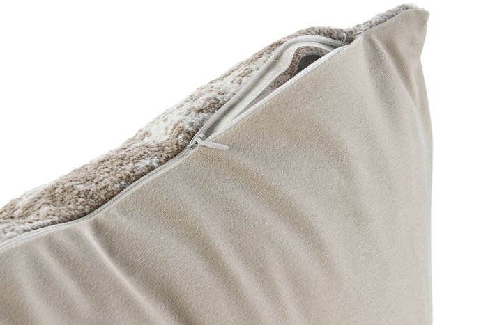 DKD Home Decor Cojin Beige 45 x 45 x 10 cm Tejido Poliester Jacquard Pu DKD Home Decor Cojin Beige 45 x 45 x 10 cm Tejido Poliester Jacquard Pu