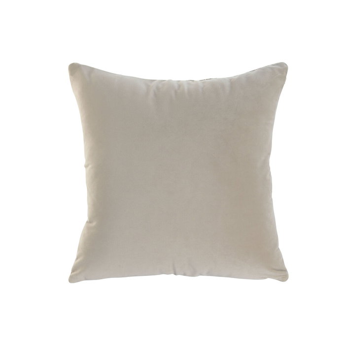 DKD Home Decor Cojín Jacquard PU Beige 45x10x45 cm