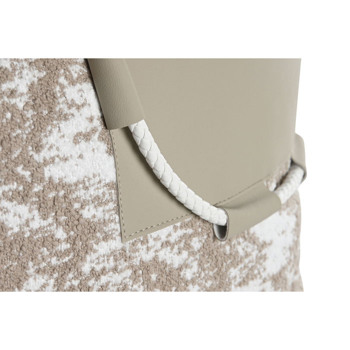 DKD Home Decor Cojín Jacquard PU Beige 45x10x45 cm