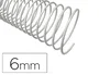 Q-connect Espiral 64 5:1 Blanco para Encuadernación de 6 mm, Caja de 200 Unidades