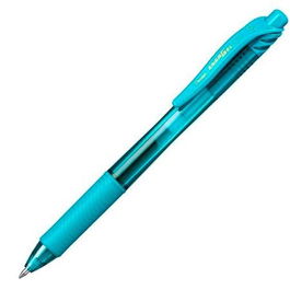 Pentel Bolígrafo Energel Retráctil Punta 0.7 mm Azul Claro Caja 12 Ud