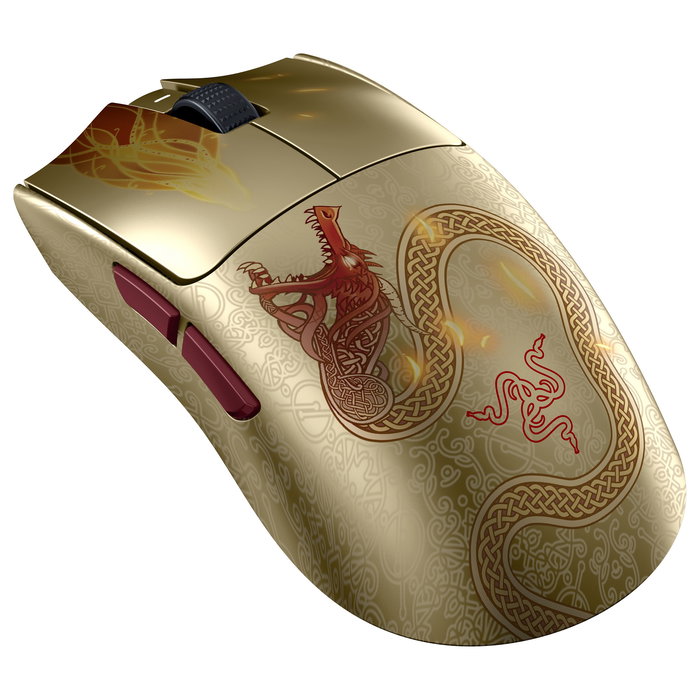 Razer Viper V3 Pro Counter-Strike 2 Edition Ratón Gaming Inalámbrico/Alámbrico USB-C 35000 DPI Ergonómico Derecho 54g Oro Amarillo