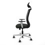 PIQUERAS Y CRESPO Silla de oficina Zulema con mecanismo Sincro y cabecero fijo, Negro