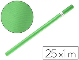 Liderpapel Papel Kraft para Embalaje, Rollo Verde 65 g/m2, 1 m de Ancho x 25 m de Largo, Alta Resistencia