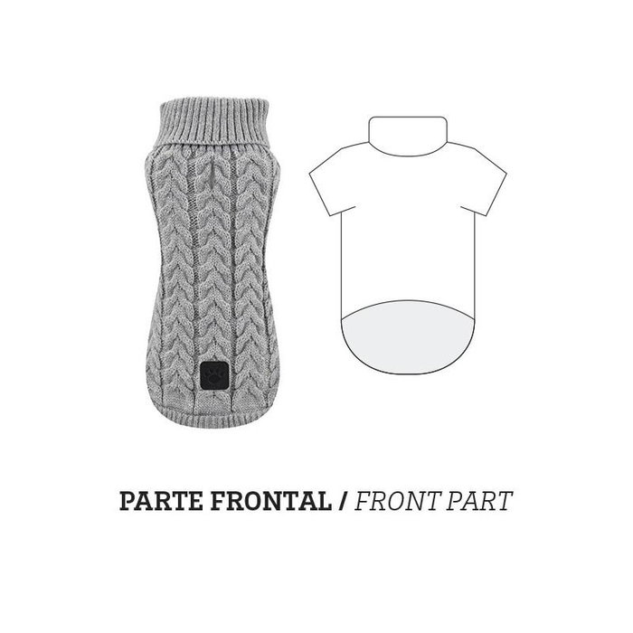 Nayeco Jersey de Punto Trenza Gris 25cm