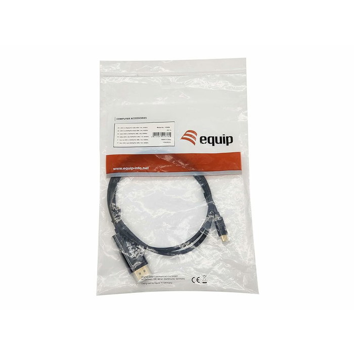 Equip Cable Adaptador USB-C a DisplayPort 1.2 de 1m 4K/60Hz Negro Equip Cable Adaptador USB-C a DisplayPort 1.2 de 1m 4K/60Hz Negro