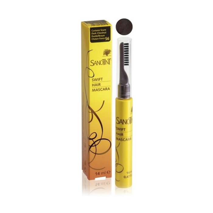 Sanotint Swift Hair Mascara S6 Castaño Oscuro - Máscara para cubrir canas al instante Sanotint Swift Hair Mascara S6 Castaño Oscuro - Máscara para cubrir canas al instante