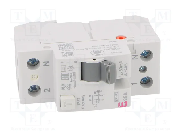 ETI POLAM Interruptor Diferencial EFI 25A 30mA Tipo A 2 Polos