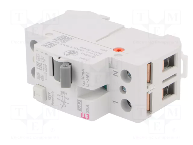 ETI POLAM Interruptor Diferencial EFI 25A 30mA Tipo A 2 Polos