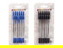PINCELLO Set 6 Bolígrafos Normales Surtidos Azul Negro Plástico 10x21x2 cm (Set de 24)