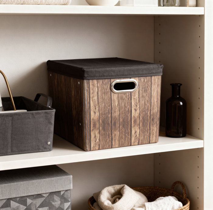 Inde Caja Multiusos de Cartón Reforzado con TNT 27 x 27 x 27 cm para Almacenamiento y Mudanza (12 Unidades)