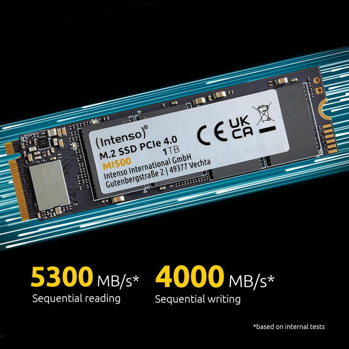 Intenso MI500 500GB M.2 PCIe NVMe Gen 4x4 Intenso MI500 500GB M.2 PCIe NVMe Gen 4x4
