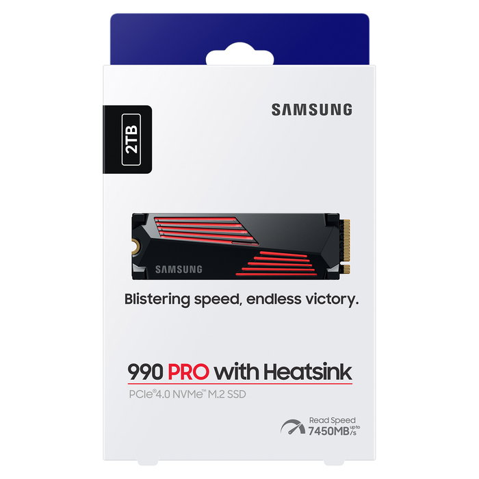 SAMSUNG 990 PRO 2TB M.2 NVMe PCIe 4.0 x 4 Heatsink SSD Retail