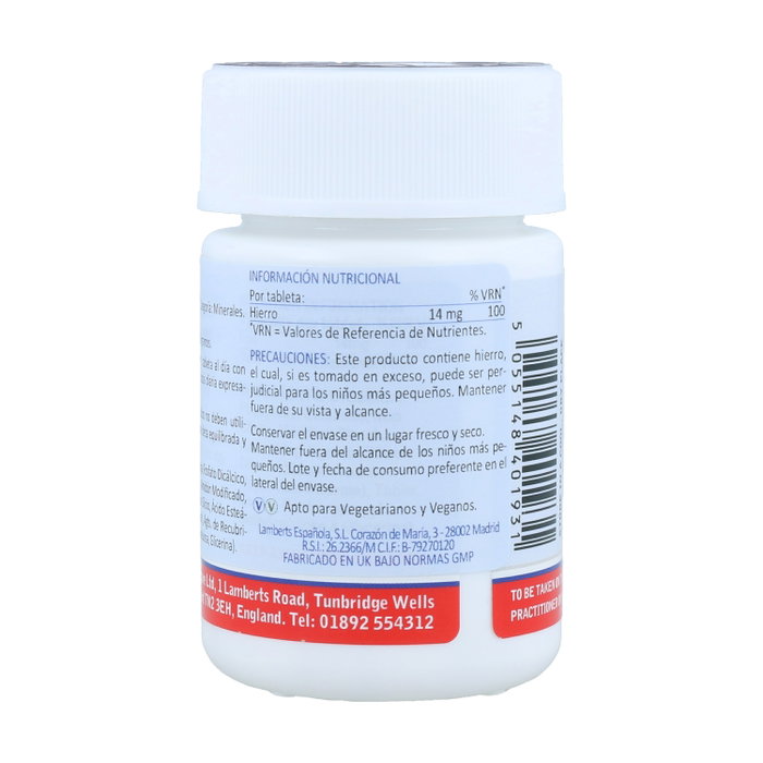Lamberts Hierro Citrato 14 mg 100 tabletas Lamberts Hierro Citrato 14 mg 100 tabletas