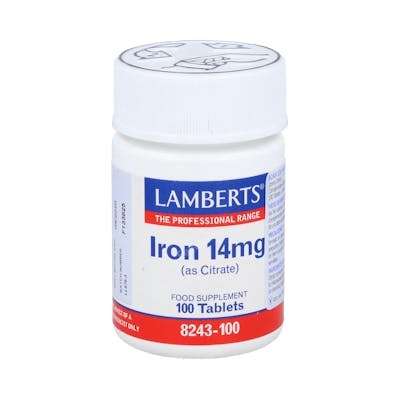 Lamberts Hierro Citrato 14 mg 100 Tabletas Lamberts Hierro Citrato 14 mg 100 Tabletas