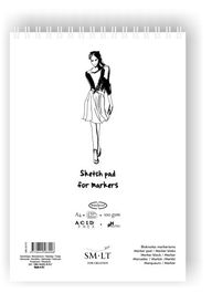 Bloc Para Bocetos Smiltainis Con Espiral Din A4 50 Hojas Para Rotulador 100 Gr.