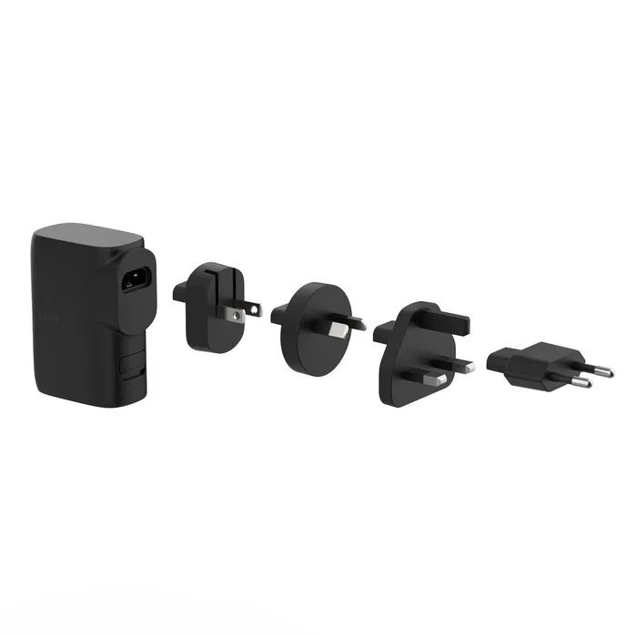 Belkin BPZ003bt1MBK-B6 - Cargador rápido de pared USB-C PD 25W, cable USB-C a USB-C 1m, negro, universal, protección sobretensión
