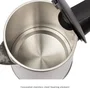 Clatronic WKS 3692 Hervidor de 1,5 L, 2200 W, Negro y Acero inoxidable