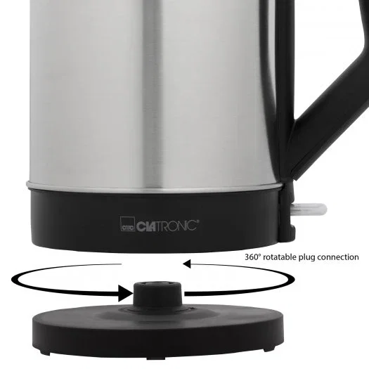 Clatronic WKS 3692 Hervidor de 1,5 L, 2200 W, Negro y Acero inoxidable Clatronic WKS 3692 Hervidor de 1,5 L, 2200 W, Negro y Acero inoxidable