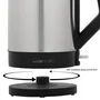 Clatronic WKS 3692 Hervidor de 1,5 L, 2200 W, Negro y Acero inoxidable