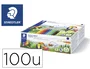 Staedtler Rotulador Noris 326 School Pack 100 Unidades Colores Surtidos Punta Fina Tinta Antiseado Cuerpo Reciclado
