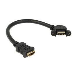 DeLOCK Cable HDMI Hembra a Hembra 0,25 m 110 Grados Negro