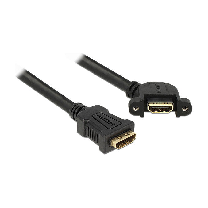 DeLOCK Cable HDMI Hembra a Hembra 0,25 m 110 Grados Negro