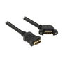 DeLOCK Cable HDMI Hembra a Hembra 0,25 m 110 Grados Negro
