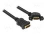 DeLOCK Cable HDMI de 0,25 m con conectores hembra y diseño angular de 110°